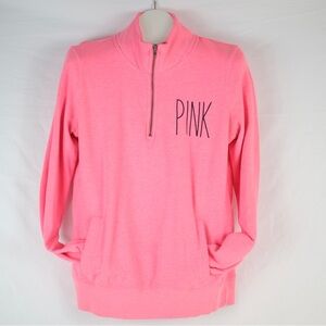 PINK Victoria’s Secret Pink Pullover Quarter Zip Sweatshirt Womens Size M